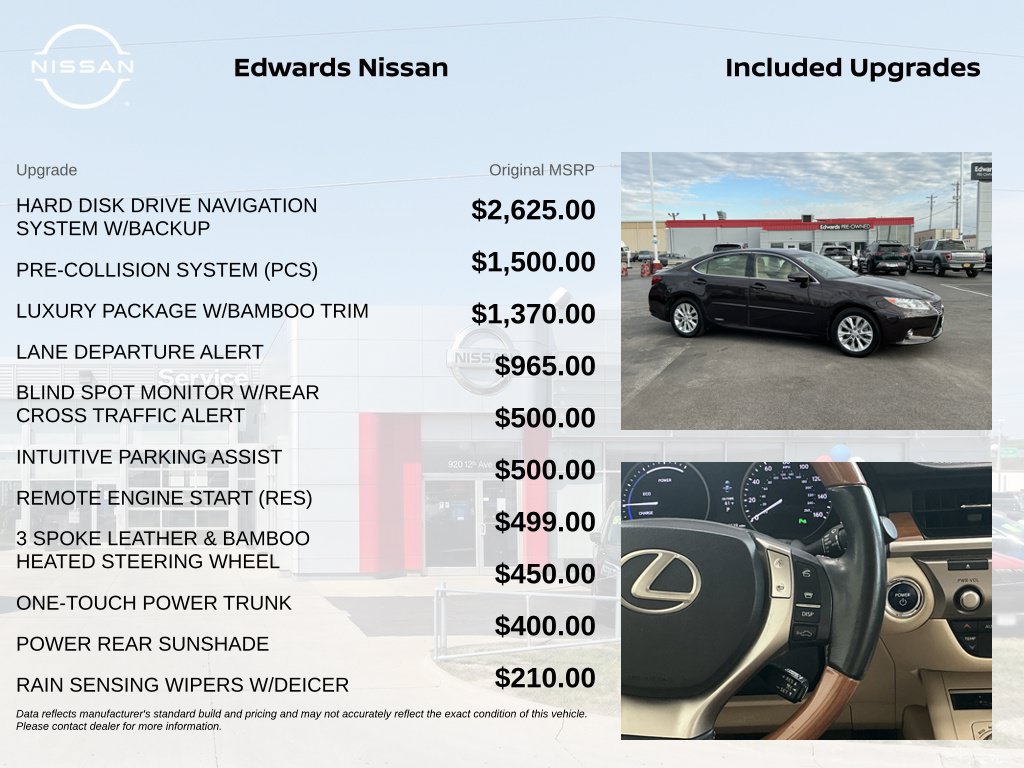 Used 2014 Lexus ES 300h w/ Luxury Package w/Bamboo Trim FWD image 4