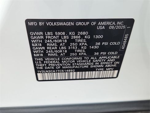 New 2026 Volkswagen Atlas SE image 9