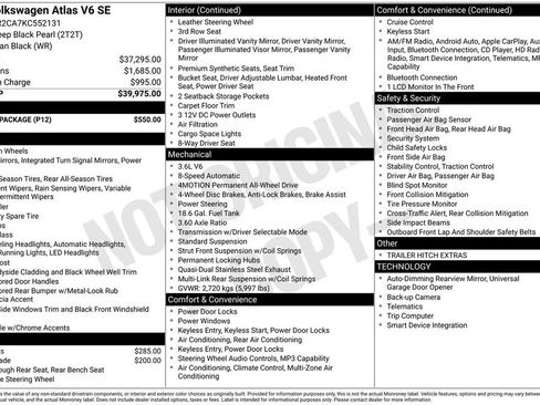 Used 2019 Volkswagen Atlas SE w/ Towing Package AWD/4WD image 2