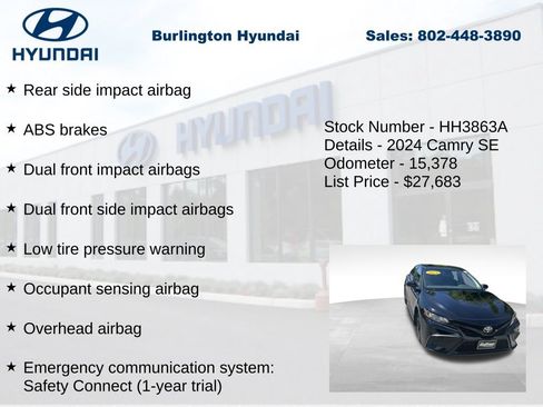 Used 2024 Toyota Camry SE w/ Cold Weather Package AWD/4WD image 20