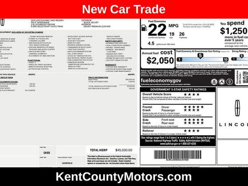 Used 2016 Lincoln MKC Reserve w/ Lincoln MKC Climate Package image 1