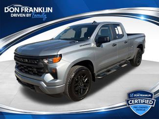 Used 2025 Chevrolet Silverado 1500 Custom w/ Turbomax Blackout Package AWD/4WD 360° Tour