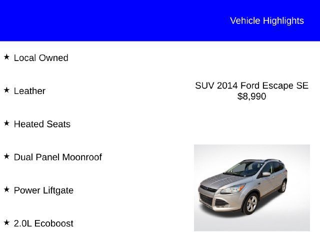 Used 2014 Ford Escape SE w/ Equipment Group 201A FWD image 2
