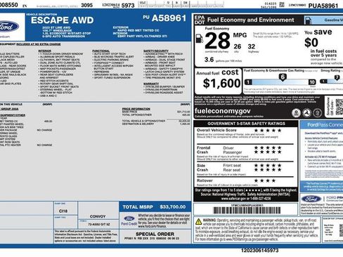 Used 2023 Ford Escape ST-Line AWD/4WD image 2