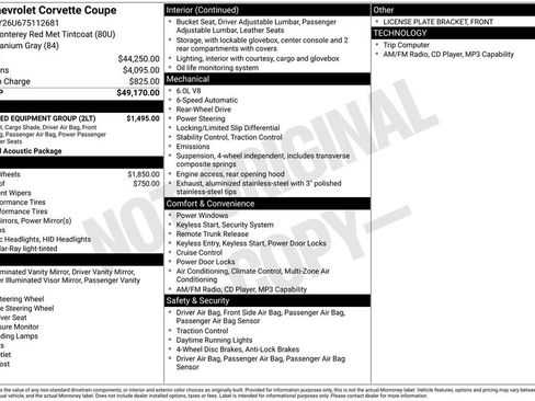 Used 2007 Chevrolet Corvette Coupe w/ Preferred Equipment Group RWD image 32