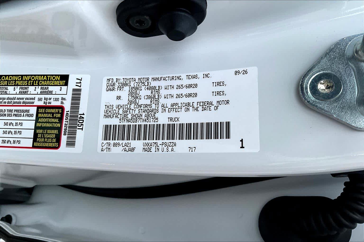 New 2026 Toyota Tundra Platinum AWD/4WD image 19