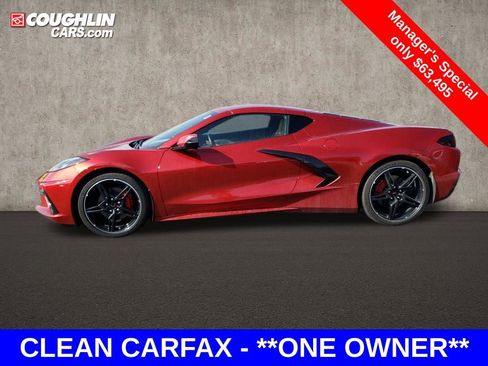 Used 2021 Chevrolet Corvette Stingray Preferred Cpe w/ Body-Color Dual Roof Package RWD image 2
