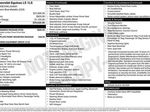 Used 2019 Chevrolet Equinox LS w/ LS Convenience Package AWD/4WD image 2