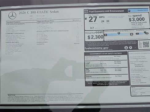 New 2026 Mercedes-Benz C 300 4MATIC Sedan image 19