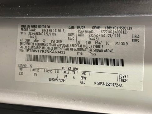 Used 2022 Ford E-Transit Low Roof w/ Load Area Protection Package image 32