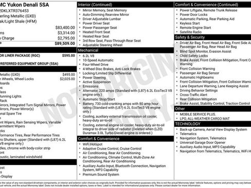 New 2026 GMC Yukon Denali w/ LPO, Floor Liner Package AWD/4WD image 17