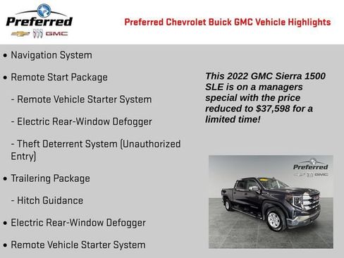 Certified 2022 GMC Sierra 1500 SLE AWD/4WD image 2