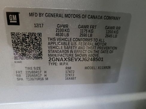 Used 2018 Chevrolet Equinox LT AWD/4WD image 33