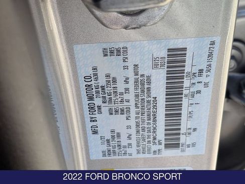 Used 2022 Ford Bronco Sport Outer Banks w/ Tech Package AWD/4WD image 30