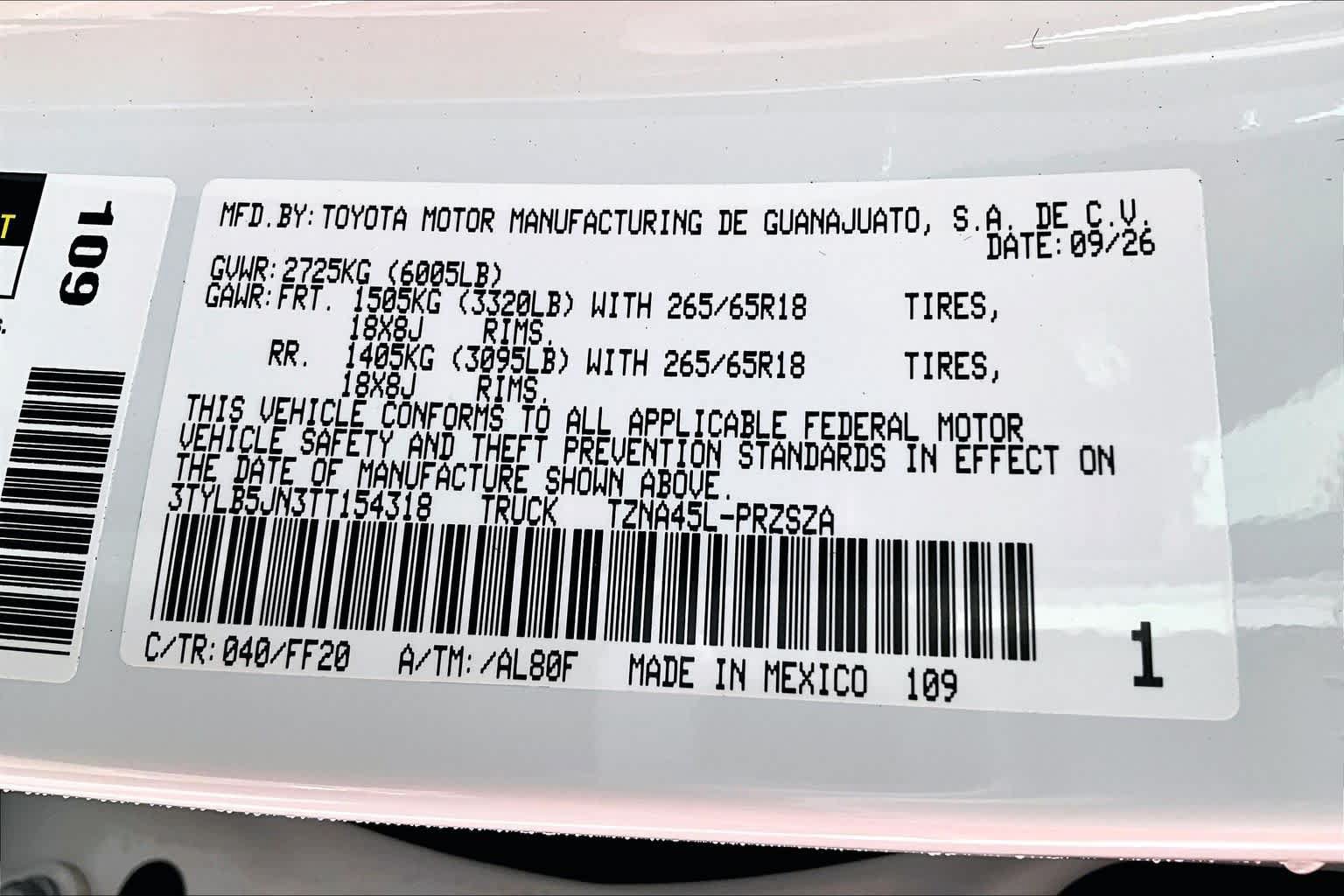 New 2026 Toyota Tacoma SR5 AWD/4WD image 20