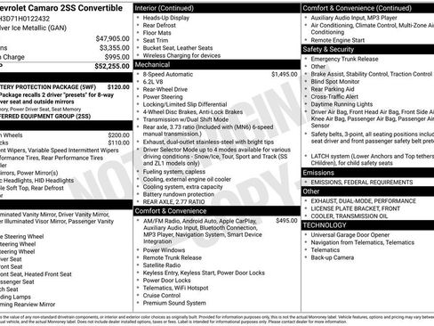 Used 2017 Chevrolet Camaro SS image 2