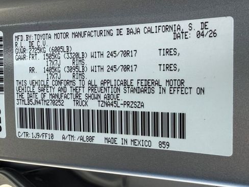 New 2026 Toyota Tacoma SR5 AWD/4WD image 27