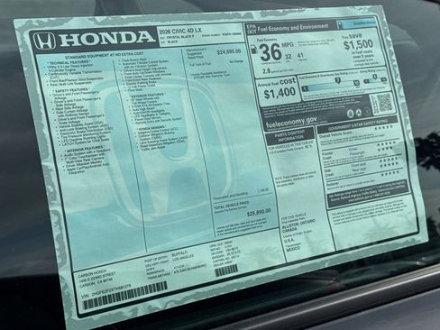 New 2026 Honda Civic LX image 31