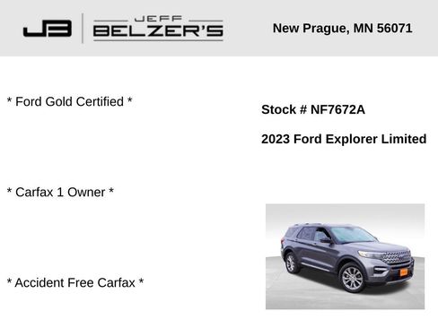 Certified 2023 Ford Explorer Limited w/ Limited Technology Package image 2