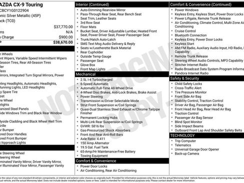 Used 2016 MAZDA CX-9 Touring image 42