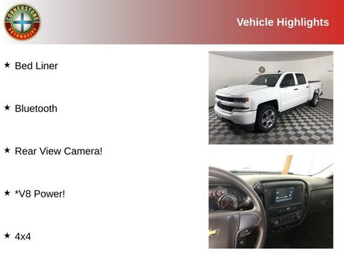 Used 2018 Chevrolet Silverado 1500 Custom w/ Custom Value Package AWD/4WD image 2