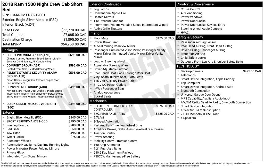 Used 2018 RAM 1500 Sport w/ Sport Premium Group AWD/4WD image 2