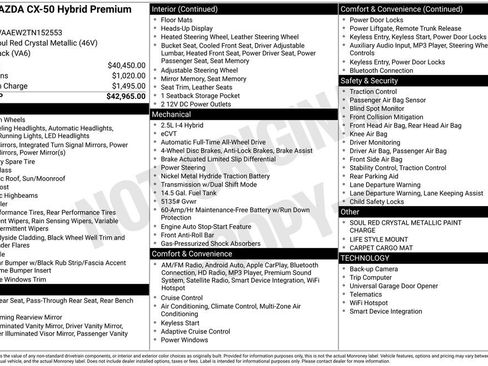 New 2026 MAZDA CX-50 2.5 Hybrid w/ Premium Plus Pkg image 4