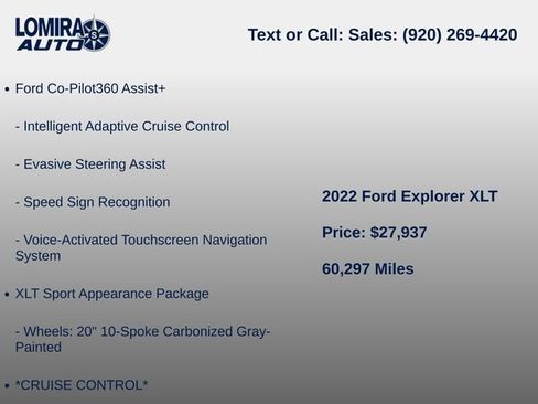 Used 2022 Ford Explorer XLT w/ XLT Sport Appearance Package AWD/4WD image 7