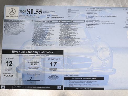 Used 2008 Mercedes-Benz SL 55 AMG w/ P1 Pkg image 5