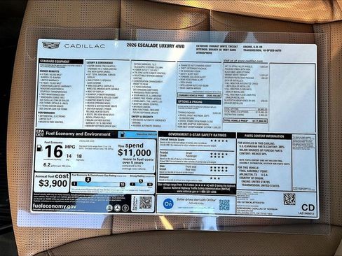 New 2026 Cadillac Escalade Luxury image 14