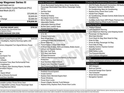 Used 2022 Jeep Wagoneer Series III w/ Flexible Seating Group image 3