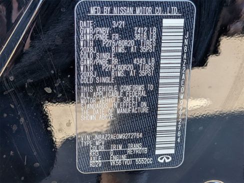 Used 2021 INFINITI QX80 Luxe w/ All-Season Package image 44