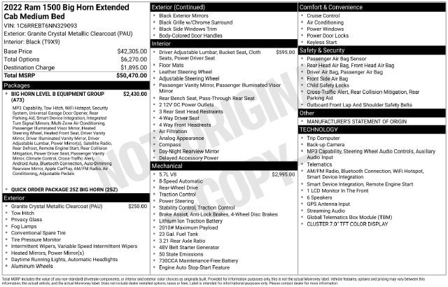 Used 2022 RAM 1500 Big Horn RWD image 6