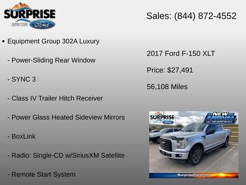 Used 2017 Ford F150 XLT w/ Equipment Group 302A Luxury AWD/4WD image 6