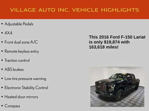 Used 2016 Ford F150 Lariat w/ Equipment Group 502A Luxury image 28