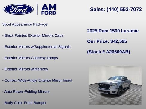 Used 2025 RAM 1500 Laramie w/ Sport Appearance Package AWD/4WD image 12