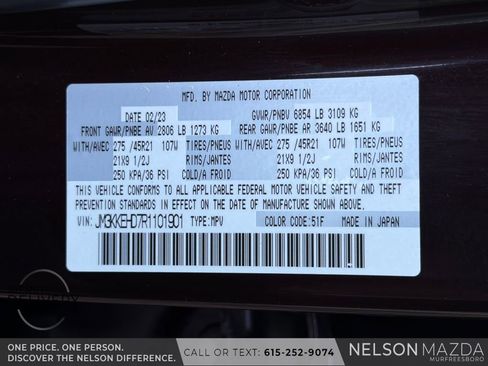 Certified 2024 MAZDA CX-90 3.3 Turbo w/ Premium Plus Pkg AWD/4WD image 31