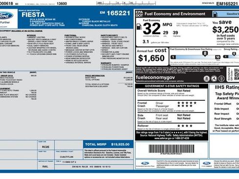 Used 2014 Ford Fiesta SE w/ Equipment Group 201A FWD image 2