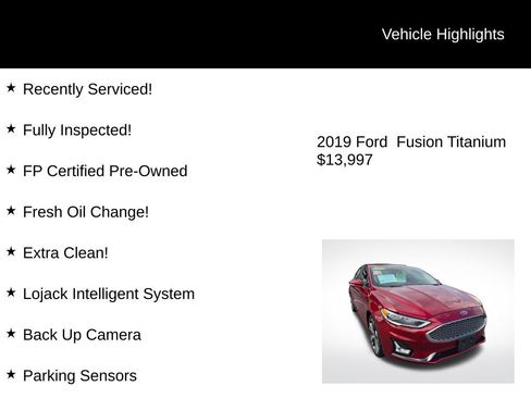 Used 2019 Ford Fusion Titanium image 2