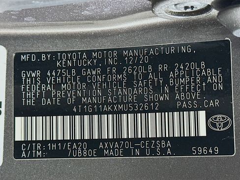 Used 2021 Toyota Camry SE FWD image 12