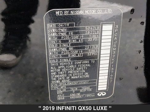 Used 2019 INFINITI QX50 Luxe w/ Cargo Package AWD/4WD image 28
