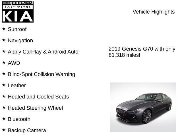 Used 2019 Genesis G70 2.0T Advanced w/ Elite Package AWD/4WD image 7