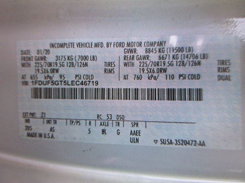 Used 2020 Ford F550 2WD Regular Cab Super Duty image 6