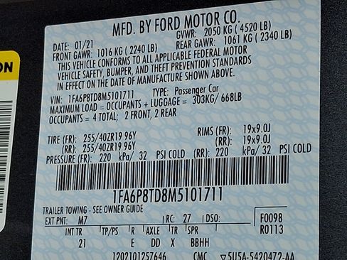 Used 2021 Ford Mustang Coupe w/ 2.3L High Performance Package RWD image 27