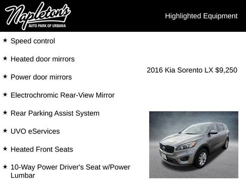 Used 2016 Kia Sorento LX w/ LX Convenience Package image 7