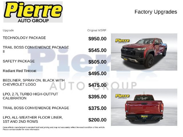 Used 2023 Chevrolet Colorado Trail Boss w/ Technology Package AWD/4WD image 13