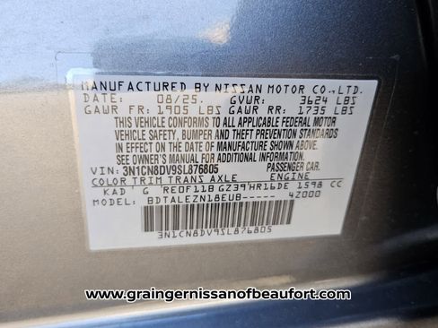 Used 2025 Nissan Versa S w/ Trunk Package image 7