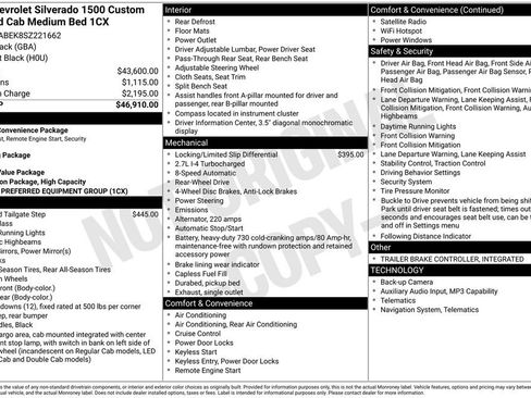 Used 2025 Chevrolet Silverado 1500 Custom RWD image 47