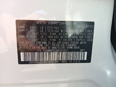 Used 2021 Subaru Ascent Limited w/ Technology Package AWD/4WD image 41