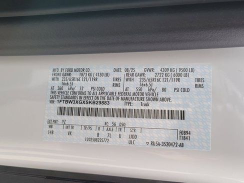 New 2025 Ford Transit 350 148 High Roof Extended w/ Load Area Protection Package image 11